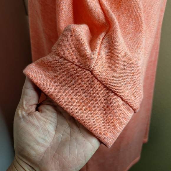 Torrid Cardigan Womens Sz 0 Orange Short Dolman Sleeve Hacci Open Front Stretchy - Picture 3 of 5